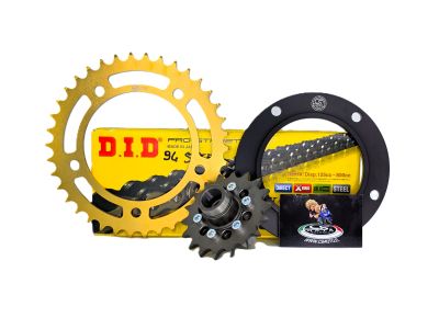 KIT CATENA TIPO 1 T MAX 500 04-11 CORONA ORO - CATENA DID ACCIAIO CS MOTO®