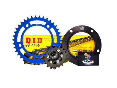 KIT CATENA TIPO 1 T MAX 500 04-11 CORONA BLU - CATENA DID ORO CS MOTO®