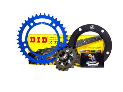 KIT CATENA TIPO 1 T MAX 500 04-11 CORONA BLU - CATENA DID ACCIAIO CS MOTO®