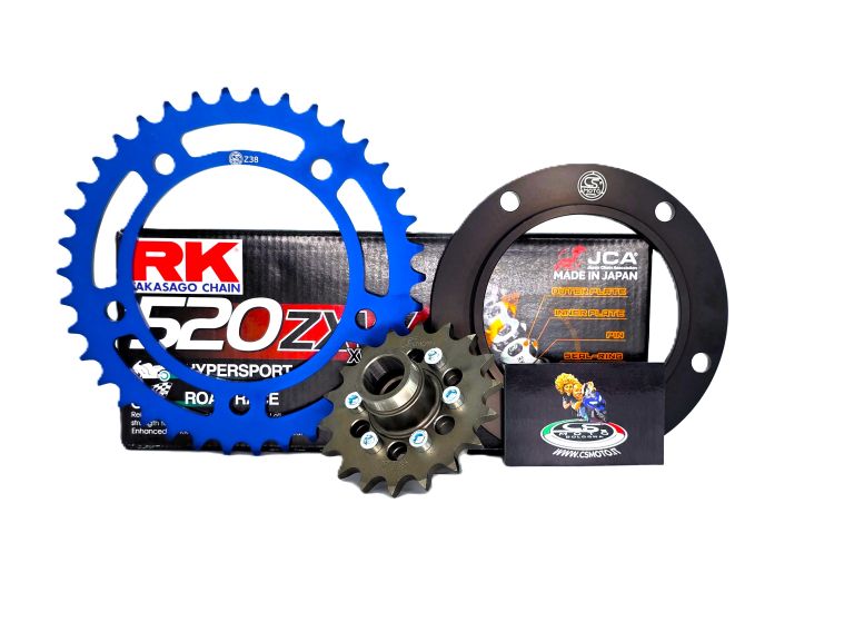 KIT CATENA TIPO 1 T MAX 500 04-11 CORONA BLU - CATENA RK NERA
