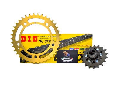 KIT CATENA TIPO 3 T MAX 530 17-19 CORONA ORO - CATENA DID ACCIAIO CS MOTO®