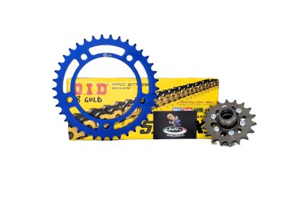 KIT CATENA TIPO 3 T MAX 530 17-19 CORONA BLU - CATENA DID ORO CS MOTO®
