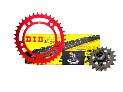 KIT CATENA TIPO 4 T MAX 560 20-26 CORONA ROSSA - CATENA DID ACCIAIO CS MOTO®