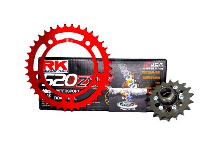 KIT CATENA TIPO 4 T MAX 560 20-26 CORONA ROSSA - CATENA RK NERA CS MOTO®
