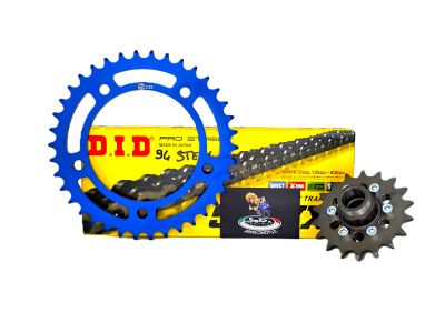 KIT CATENA TIPO 4 T MAX 560 20-26 CORONA BLU - CATENA DID ACCIAIO CS MOTO®